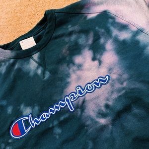 Tie dye champion sweatshirt